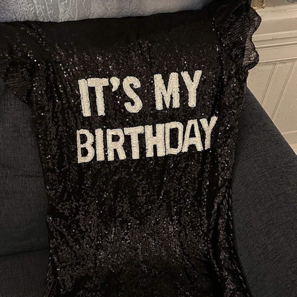 Ashley Stewart Black Sequin Midi Dress